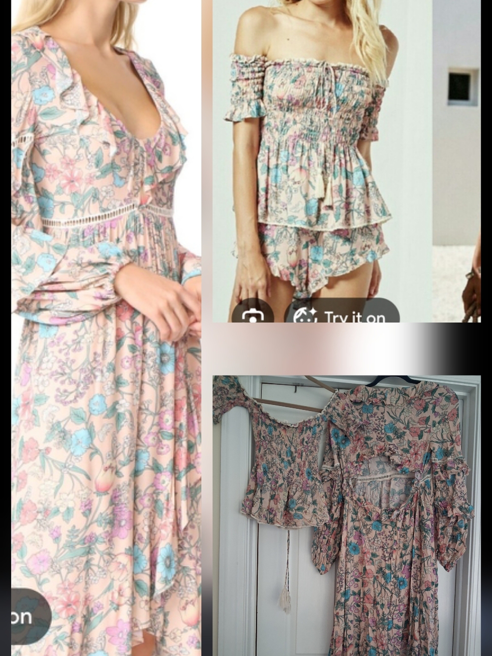 OBO 2PC Spell Sayulita Frill Gown And Top